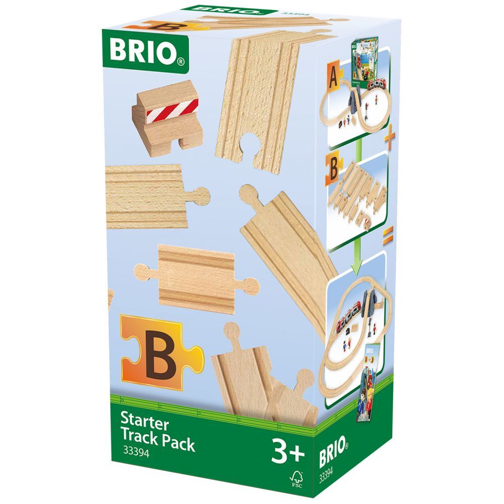 Schienen-Starterpack Brio, 13-teilig, Holz, Erweiterungsset