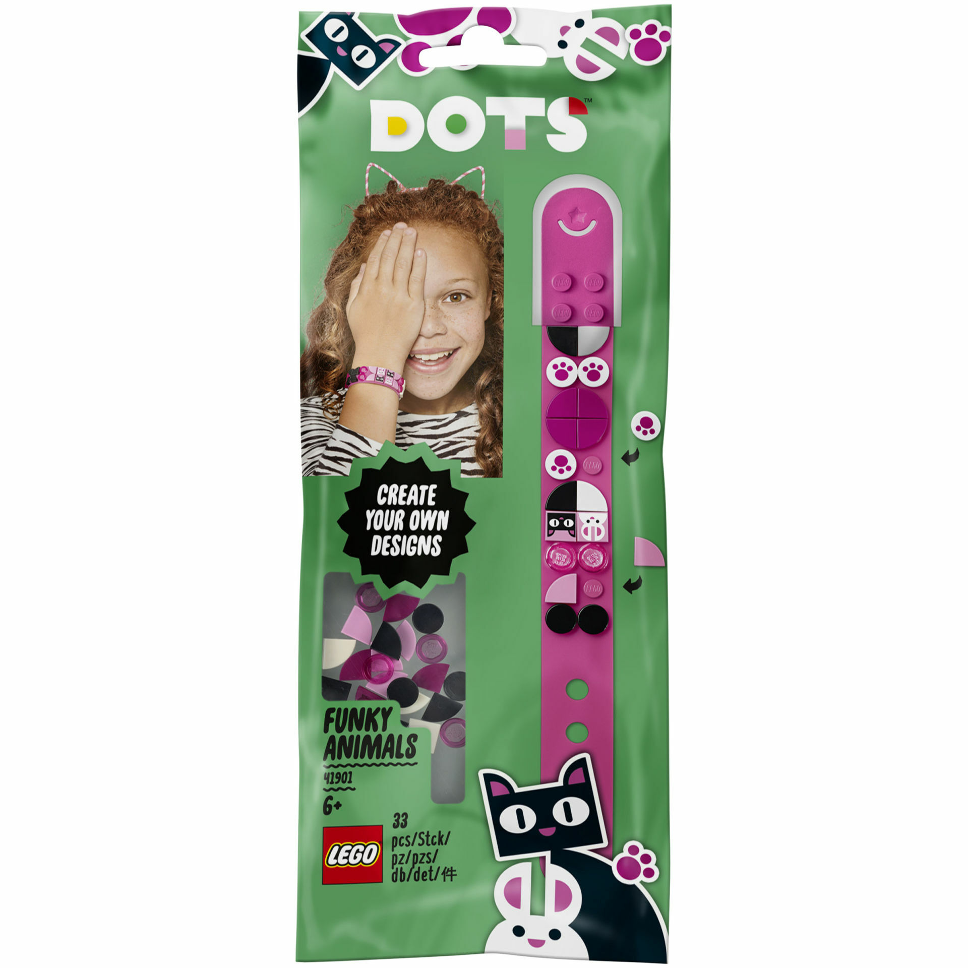 Tiere Armband Lego Dots, 33 Teile, ab 6 Jahren