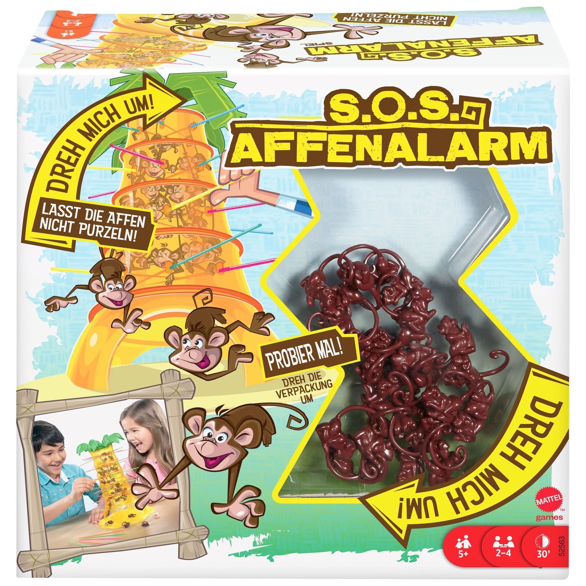 S.O.S. Affenalarm, d ab 5 Jahren, 2-4 Spieler, Geschicklichkeitsspiel
