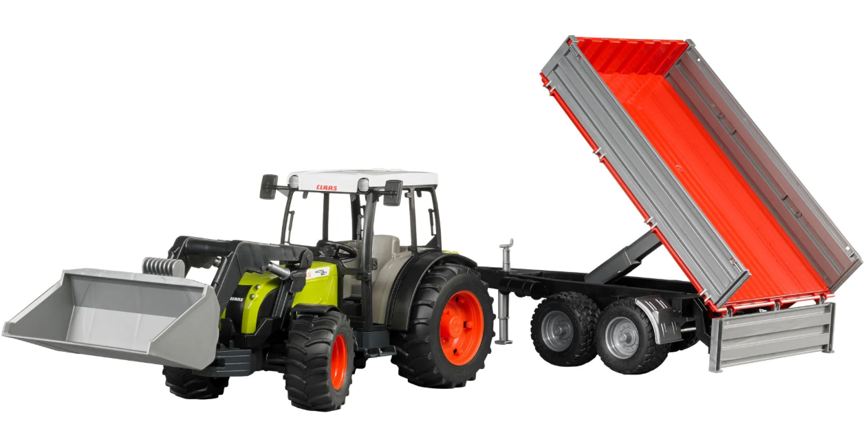 Claas Nectis 267 F mit Frontlader und Bordwandanh&#228;nger Profi-Serie 65.5x12.9x15cm