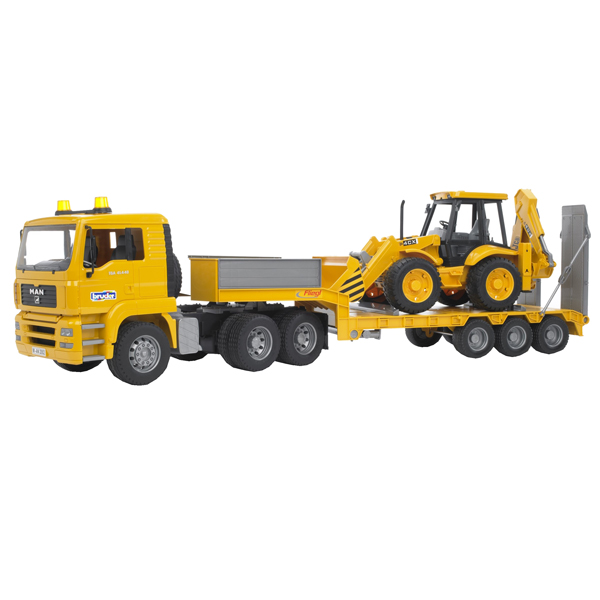 MAN TGA Tieflader m. JCB 4CX Baggerlader Profi-Serie
