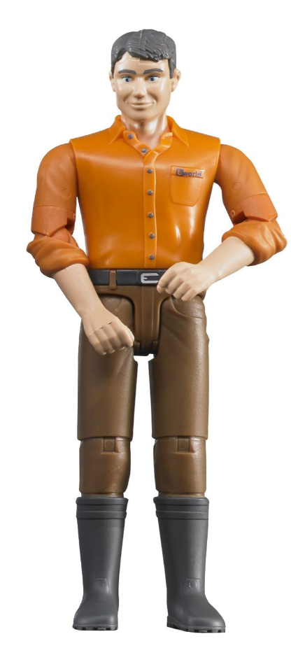 Mann mit hellem Hauttyp und brauner Hose, 10.7 cm bWorld