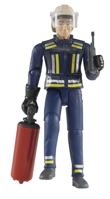 Feuerwehrmann mit Helm Handschuhen und Zubeh&#246;r Gr&#246;sse: 10.7 cm, bWorld