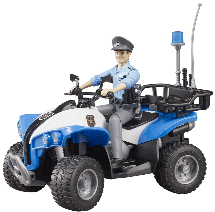 Polizei-Quad mit Polizist und Zubeh&#246;r bWorld, 16x9.3x9.3cm