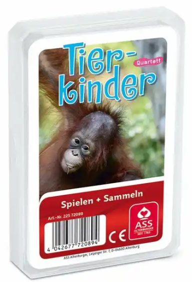 Kartenspiel Quartett Tierkinder Kunststoffetui