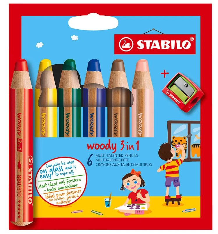 Farbstifte WOODY 3in1