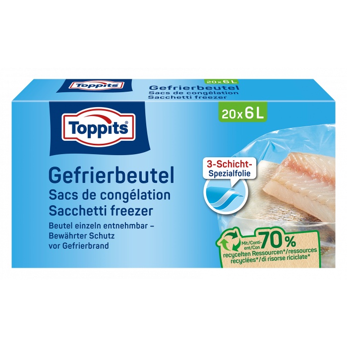 Gefrierbeutel 20St&#252;ck 6.0Liter 29x47cm Toppits