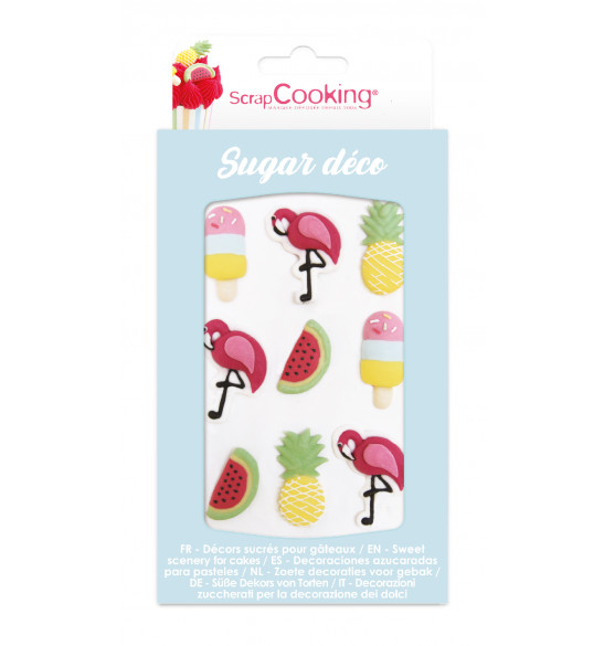9 Stk. Zucker Deko Sommer