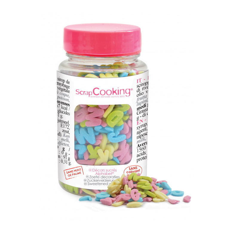 Topf Deko Zucker Alphabet 55g