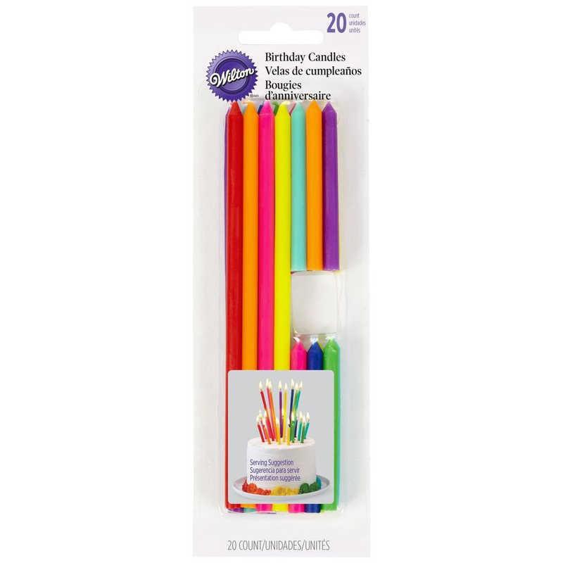 Kerzen Geburtstag 20er lang und kurz, multicolor