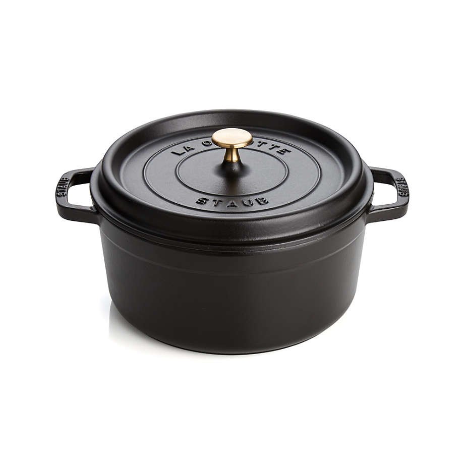 Cocotte 24 cm, rund, schwarz, Gusseisen 3.8l
