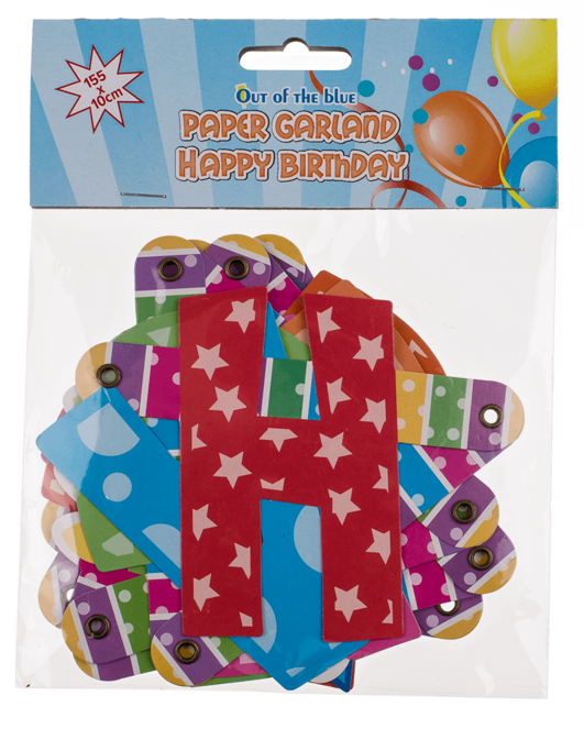 Girlande Happy Birthday 1.55m 