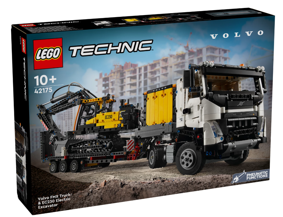 Volvo FMX LKW mit EC230 Electric Raupenbagger