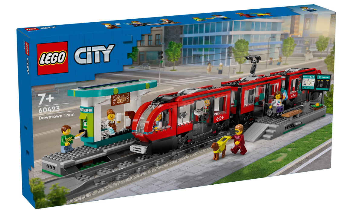 Strassenbahn mit Haltestelle