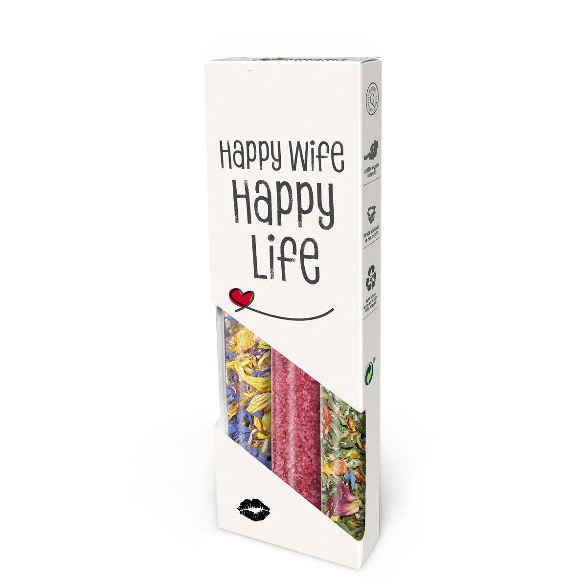 3er Set Happy Wife happy Life
