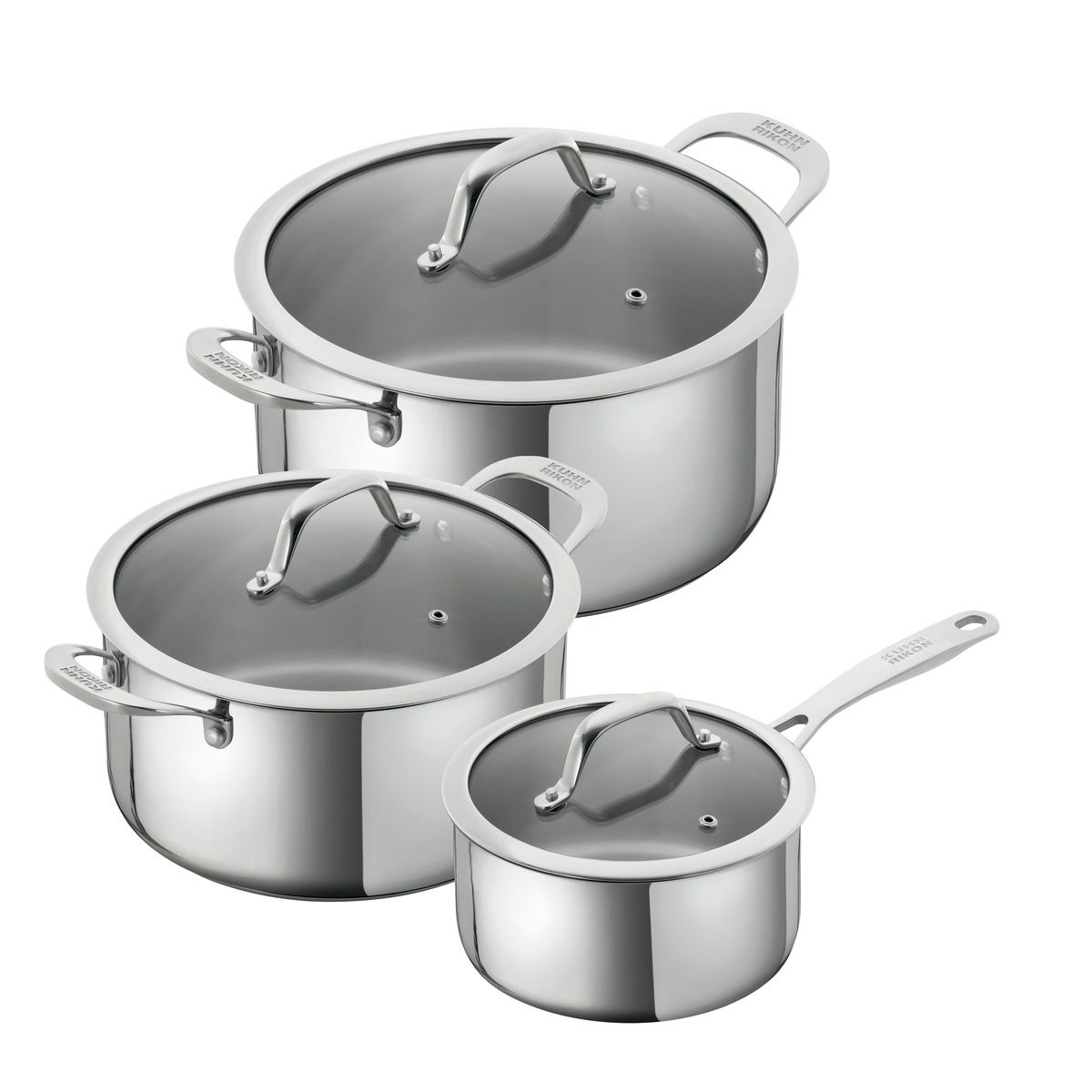 ALLROUND Set &#183; Stielkasserolle 1.5 L + Kocht&#246;pfe 3.1+ 5.4 L