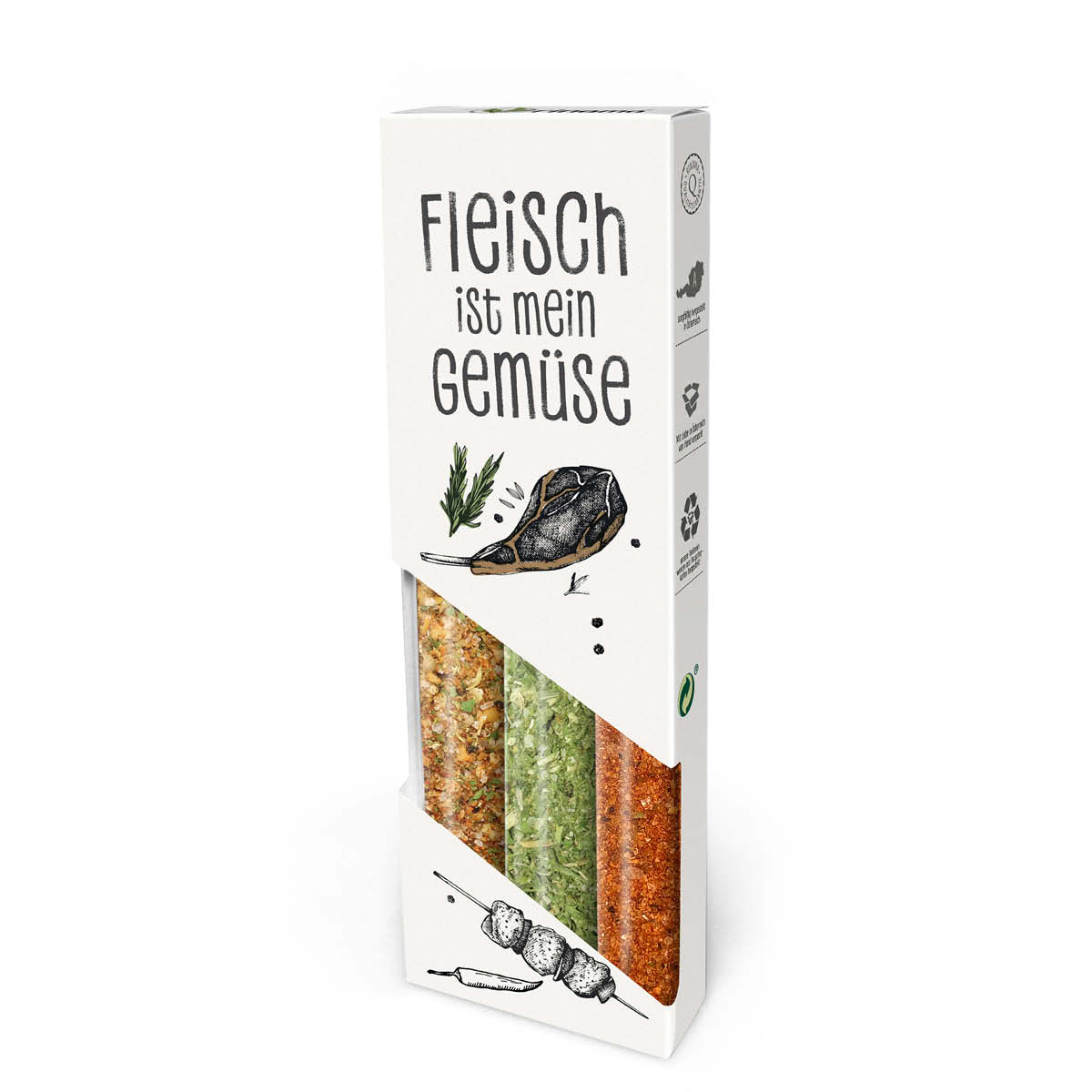 3er Set Fleisch ist mein Gem&#252;se