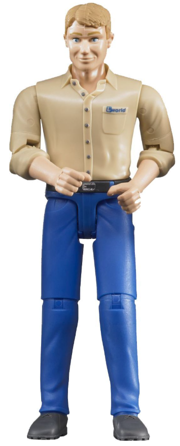Mann mit hellem Hauttyp und blauer Hose, 10.7 cm bWorld