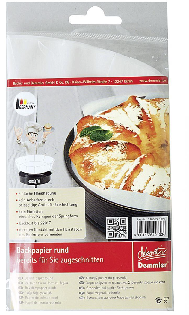 Demmler Backpapierzuschnitte rund 10 St&#252;ck