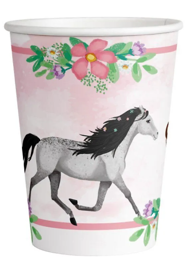 Pappbecher Beautiful Horses 250ml 8 St&#252;ck