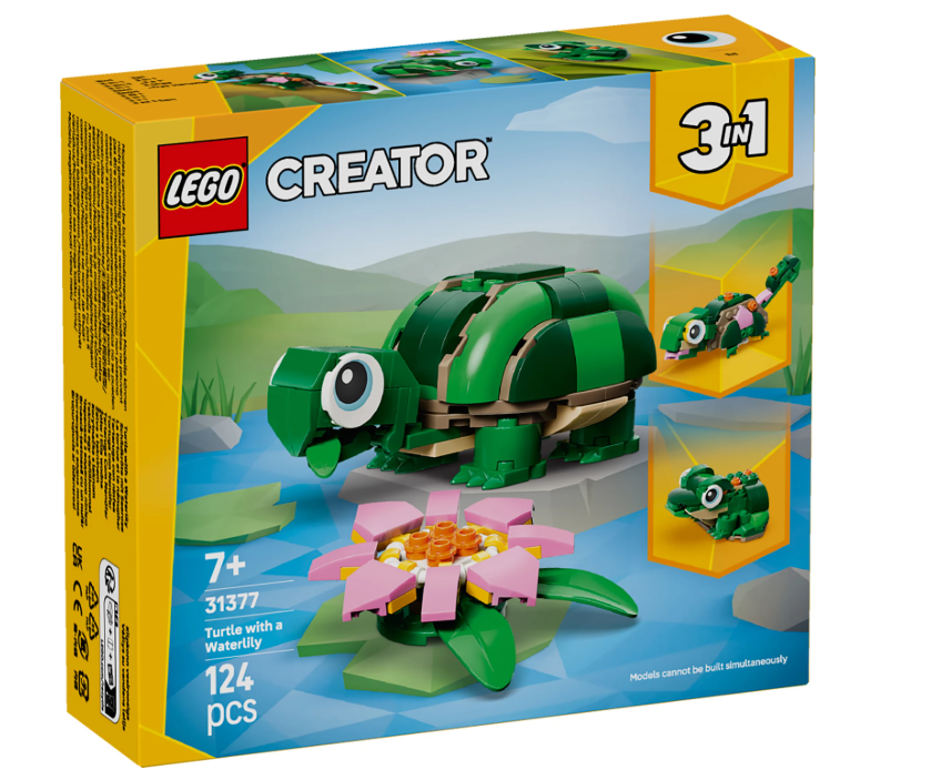 Schildkröte mit Seerose