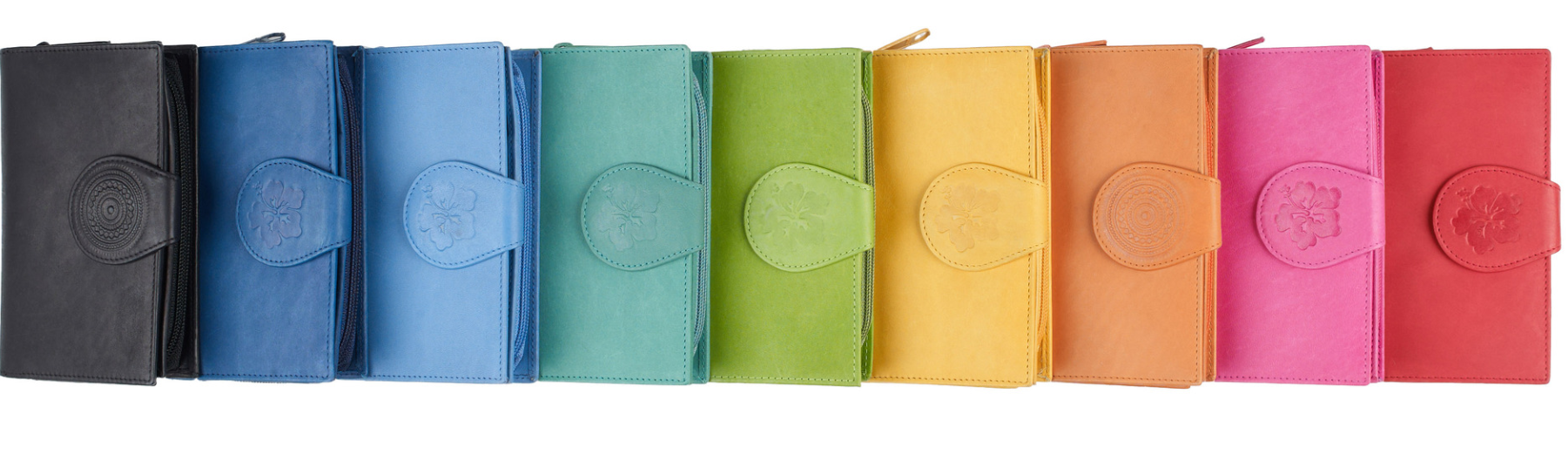 HIBISCUS Damenlederbörsen-Sort