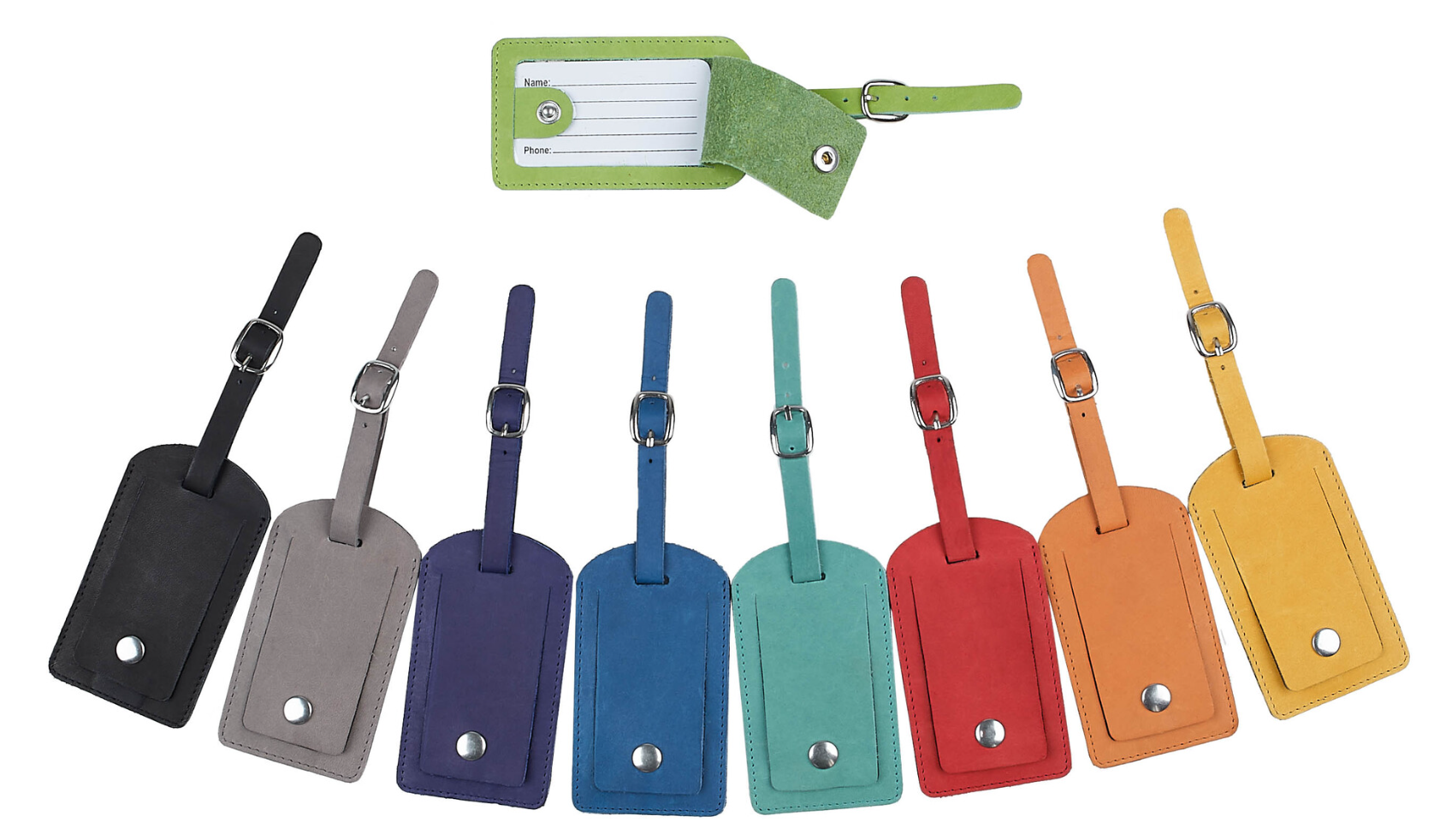 Kofferanhänger, sortiert Echtleder