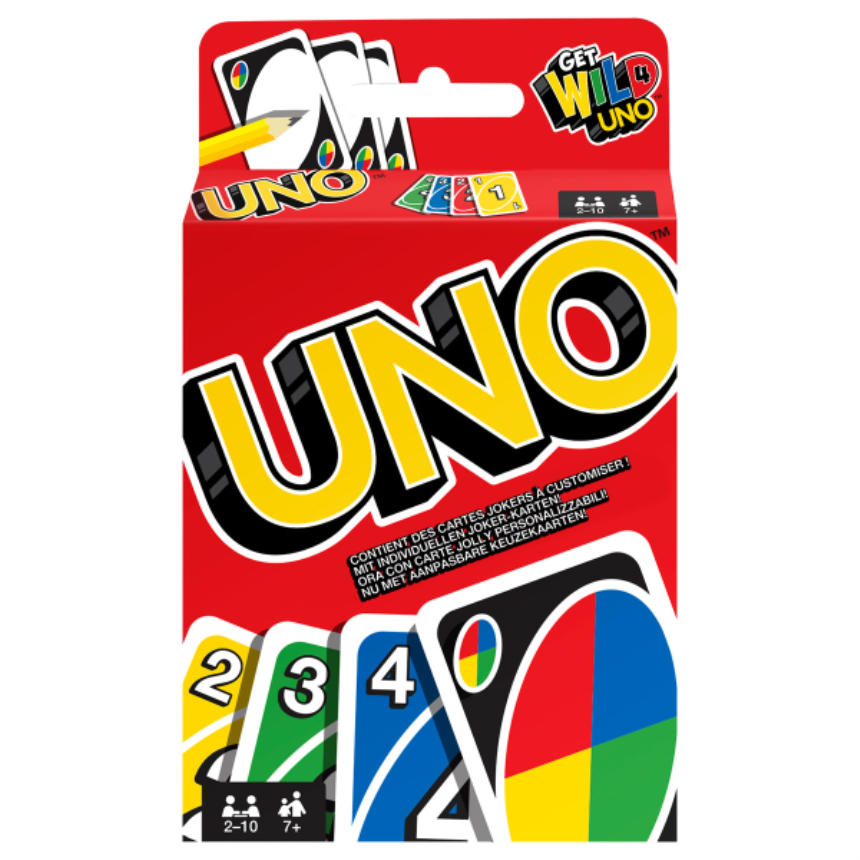 UNO Kartenspiel, d/f/i ab 7 Jahren, 2-10 Spieler, Klassiker der Kartenspiele!