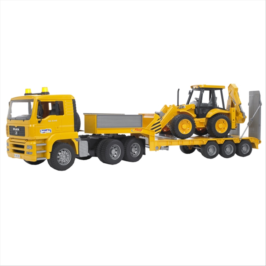 MAN TGA Tieflader m. JCB 4CX Baggerlader Profi-Serie