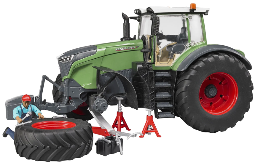 Fendt 1050 Vario mit Mechaniker und Werkstattausstattung
