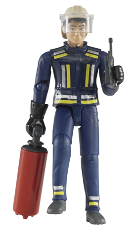 Feuerwehrmann mit Helm Handschuhen und Zubeh&amp;#246;r Gr&amp;#246;sse: 10.7 cm, bWorld