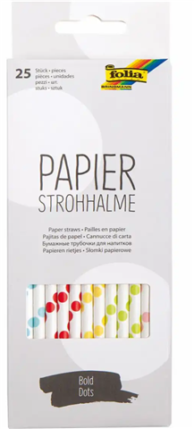 Papierstrohhalme Bold Dots 25S