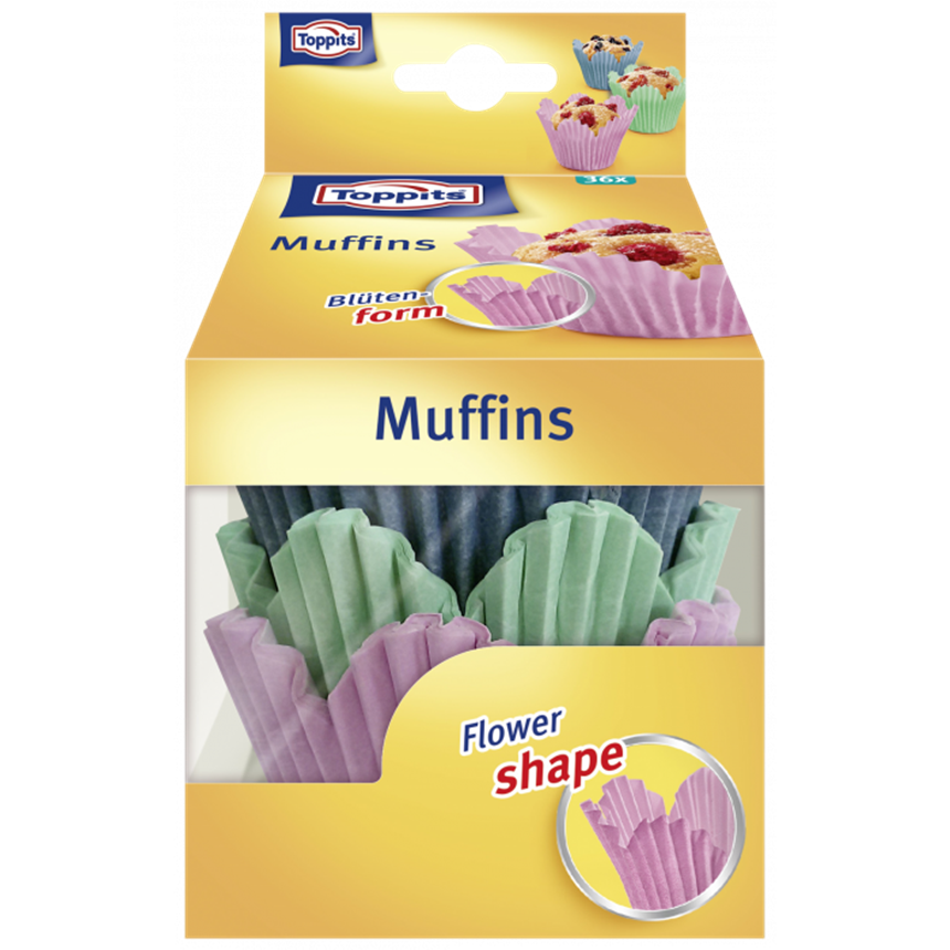 Muffinf&amp;#246;rmchen Bl&amp;#252;te 36St&amp;#252;ck &amp;#248;7cm Toppits 212375