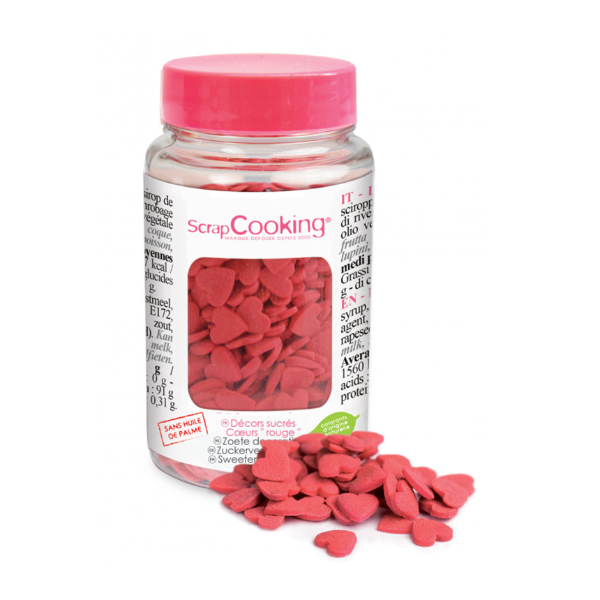 Deko Zucker Herzen rot 55g