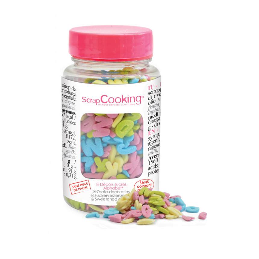 Topf Deko Zucker Alphabet 55g