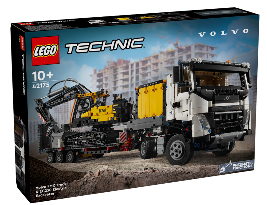 Volvo FMX LKW mit EC230 Electric Raupenbagger