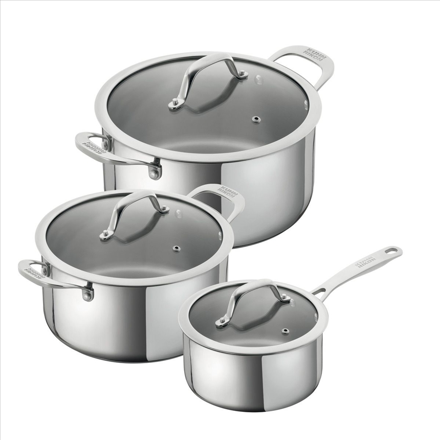 ALLROUND Set &amp;#183; Stielkasserolle 1.5 L + Kocht&amp;#246;pfe 3.1+ 5.4 L