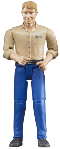 Mann mit hellem Hauttyp und blauer Hose, 10.7 cm bWorld