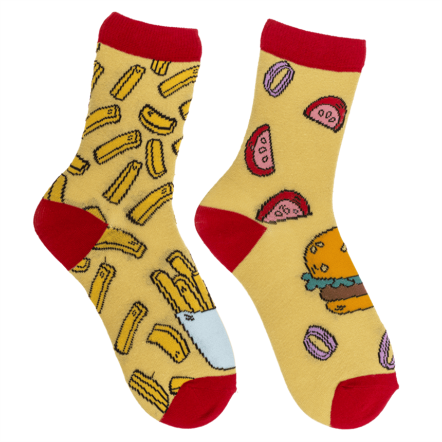 Socken, Pommes &amp;amp; Burger, Gr&amp;#246;&amp;#223;e 36-42