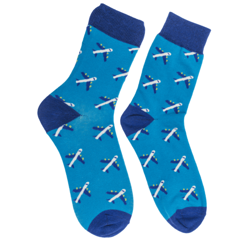 Socken, Flugzeug/Reise, Gr&amp;#246;&amp;#223;e 42-46