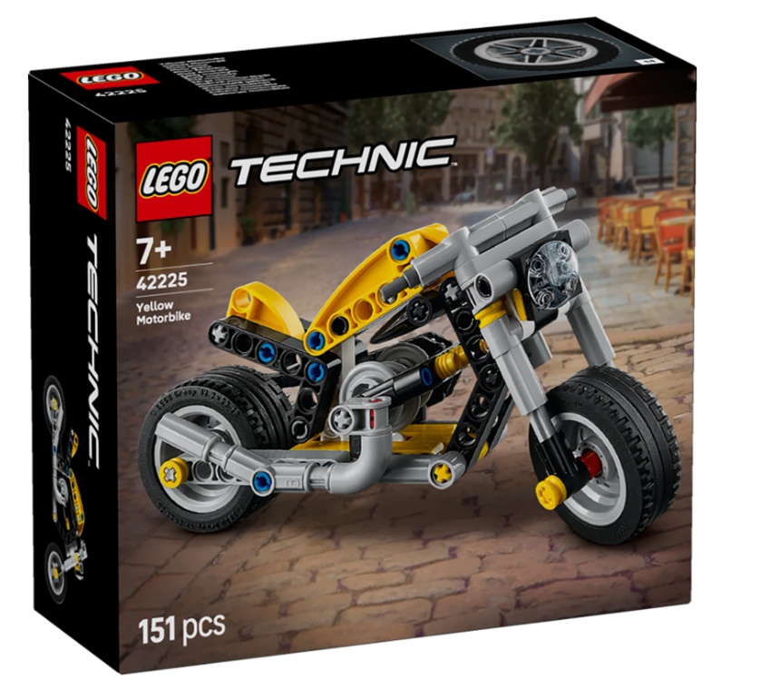 Gelbes Motorrad
