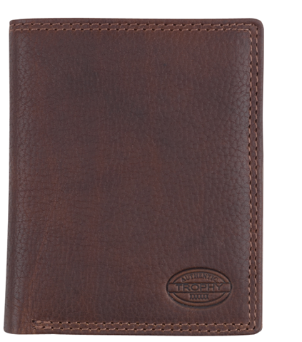 AUTHENTIC TROPHY Kombib&amp;#246;rse, RFID-Schutz, braun Leder, vegetabil gegerbtes Leder, Hochformat