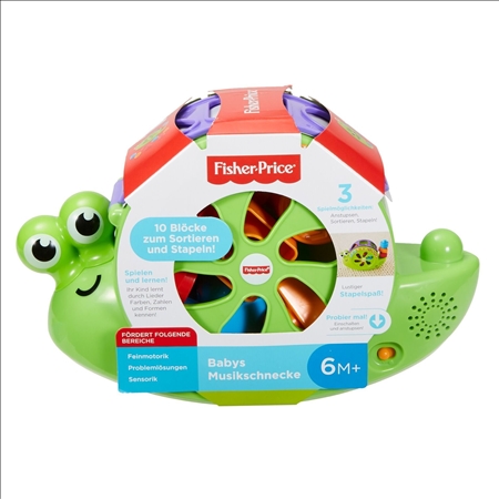 Babys Musikschnecke, d mit 10 Spielbl&#246;cken zum Sortieren, ab 6 Monaten