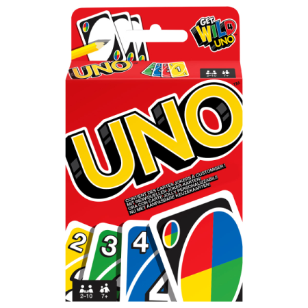 UNO Kartenspiel, d/f/i ab 7 Jahren, 2-10 Spieler, Klassiker der Kartenspiele!