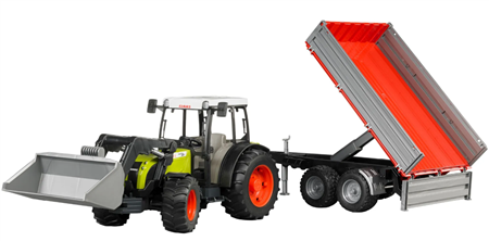 Claas Nectis 267 F mit Frontlader und Bordwandanh&#228;nger Profi-Serie 65.5x12.9x15cm