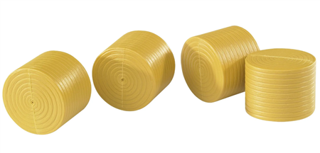 4 Rundballen f.Claas Rollant ockerbraun, Profi-Serie Durchmesser 9cm, L&#228;nge 6.6cm