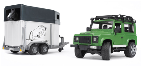 Land Rover Defender Station Wagon mit Pferdeanh&#228;nger und 1 Pferd Profi-Serie