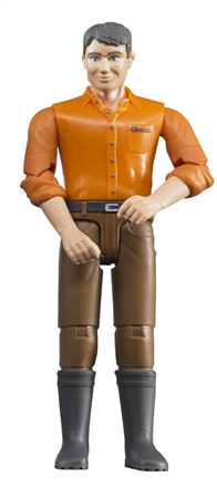 Mann mit hellem Hauttyp und brauner Hose, 10.7 cm bWorld