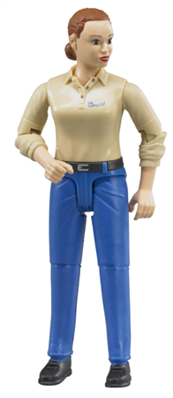 Frau mit hellem Hauttyp und blauer Hose