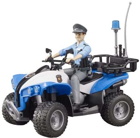Polizei-Quad mit Polizist und Zubeh&#246;r bWorld, 16x9.3x9.3cm